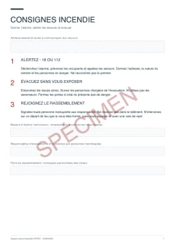 Spécimen du PDF : Sécurité incendie & secours